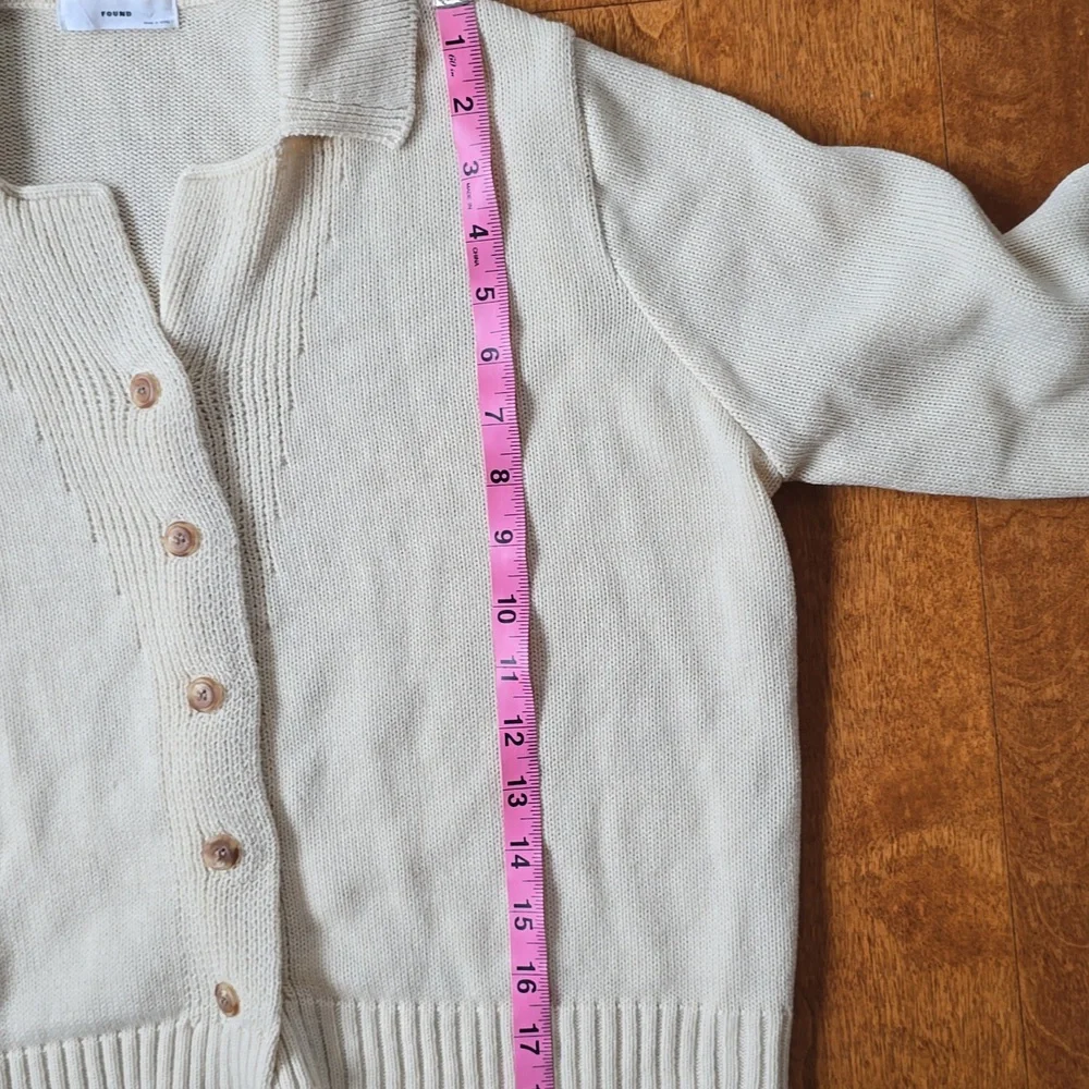 Women's FOUND cream cardigan see pics for sizing - Picture 7 of 8